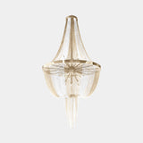 Castro Lighting Gatsby Suspension Lamp in gold-plated brass with crystals, available from Touched Interiors UK