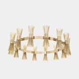 Castro Lighting Halo Suspension Lamp in gold-plated brass, available from Touched Interiors UK