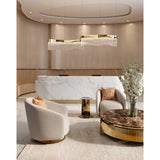Castro Lighting Tiffany Coffee Table in a room setting