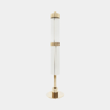 Castro Lighting Arcade Floor Lamp in gold-plated brass with clear glass, available from Touched Interiors UK