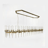 Castro Lighting Cielo Snooker Suspension Lamp in gold-plated brass with glass, available from Touched Interiors UK