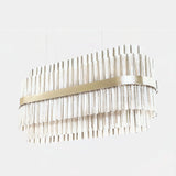 Castro Lighting Halma Snooker Suspension Lamp in gold-plated brass with clear glass, available from Touched Interiors UK