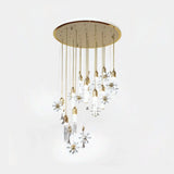 Castro Lighting Constellation Suspension Lamp in gold-plated brass with white glass, available from Touched Interiors UK