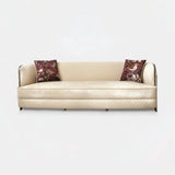Castro Lighting Marie Sofa in fabric upholstery with a gold-plated brass band, available from Touched Interiors UK