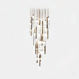 Castro Lighting Ray Suspension Lamp in gold-plated brass with crystal, available from Touched Interiors UK