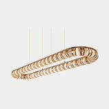 Castro Lighting Leviev Snooker Suspension Lamp in gold-plated brass with crystals, available from Touched Interiors UK