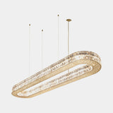 Castro Lighting Spacium II Snooker Suspension Lamp in gold-plated brass with crystal, available from Touched Interiors UK