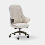 Celeste Luxury Ergonomic Executive Desk Chair with Premium Wood Accents, alternative angle