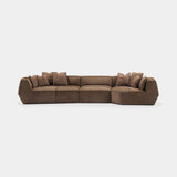 Cervaro Faceted Leather Luxury Sofa, view 5