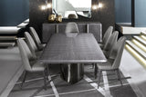 Giorgio Collection Mirage Dining Chair in grey velvet, third view