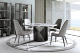 Giorgio Collection Mirage Dining Chair in grey velvet, second view