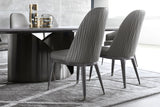 Giorgio Collection Mirage Dining Chair in grey velvet, room view