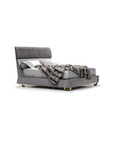 Giorgio Collection Charisma Bed in grey velvet, second view