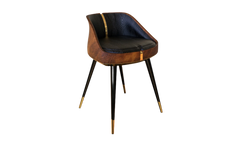 Ashenhall Dining Chair: Brown Leather and Elegant Style