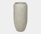 Cigar floor vase by Fleur Ami, a modern polystone planter in elegant gray.