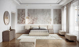 Colosseum Square Luxury Pouf styled in a luxury interior