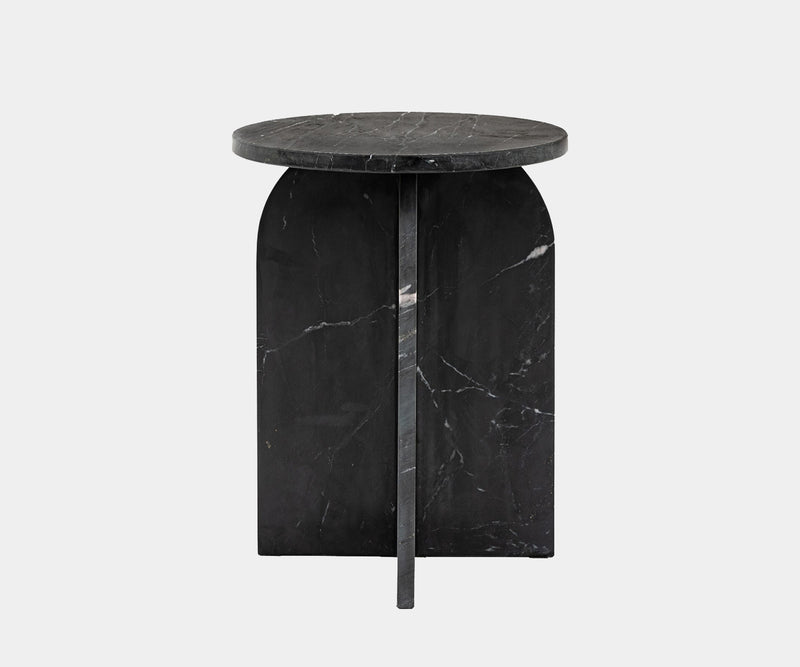 Contemporary marble side table from Gallery Direct, perfect for sophisticated interiors.