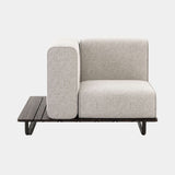 Domkapa Copacabana Outdoor Armchair, left arm, view 1, in a light grey outdoor fabric