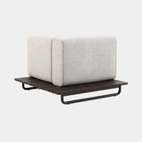 Domkapa Copacabana Outdoor Armchair, left arm, view 2, in a light grey outdoor fabric