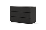 Laskasas Dakar chest of drawers – 3 drawers, Black Lacquer Matte