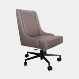 Daytona Hilary Desk Chair in Clayton Grigio leather