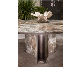 Contemporary Furniture: Kerwan Round Marble Dining Table