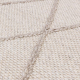 Diamond Hand Woven Wool & Viscose Rug, detail
