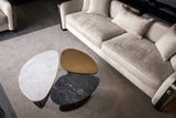 Diamond Stitched Luxury Italian Sofa, velvet seat with coffee tables
