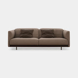 Ditre Italia Arlott High Sofa in brown fabric, light brown base