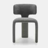 Ditre Italia Bliss Dining Chair, charcoal boucle fabric, front view