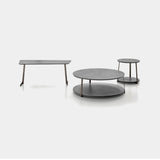 Ditre Italia Kailua Coffee Table, writing table, coffee table and side table shown together, front view
