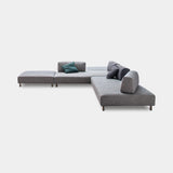 Ditre Italia Sanders Air Sofa in grey fabric, black metal base