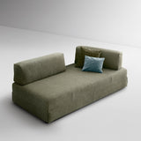 Sanders Sofa Bed, sage green fabric, front view