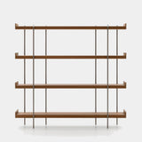 Ditre Italia Unit Bookcase, Unit bookcase in chocolate walnut, front view