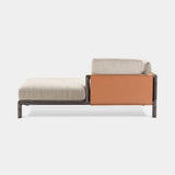 Doria Leather Clad Luxury Chaise Longue, detail