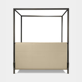 Doria Saddle Leather Four Poster Luxury Bed, detail