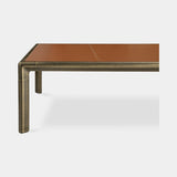 Doria Slender Metal Base Luxury Coffee Table, detail