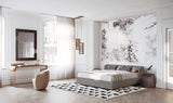 Edison Glass Base Luxury Writing Desk styled in a luxury interior