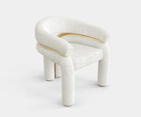 Sophisticated Daphne White Chair: Handcrafted with Precision