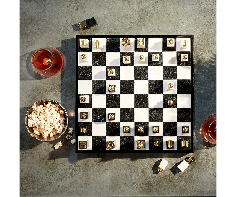 Elegant L'Objet Chess Set showcased in a luxury gift box, perfect for special occasions and celebrations.