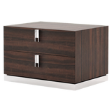 Laskasas Emily Luxury Bedside Table in Smoked Eucalyptus with transparent background