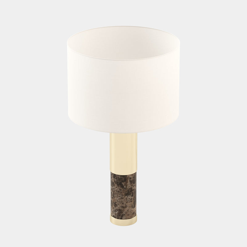 Emperador Dark Polished Marble Table Lamp