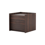 Laskasas Endy Bedside Table in Smoked Eucalyptus with transparent background