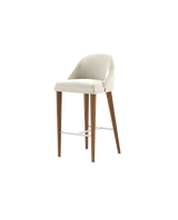 Laskasas Estoril Bar Stool in premium fabric with oak legs, 87cm counter height