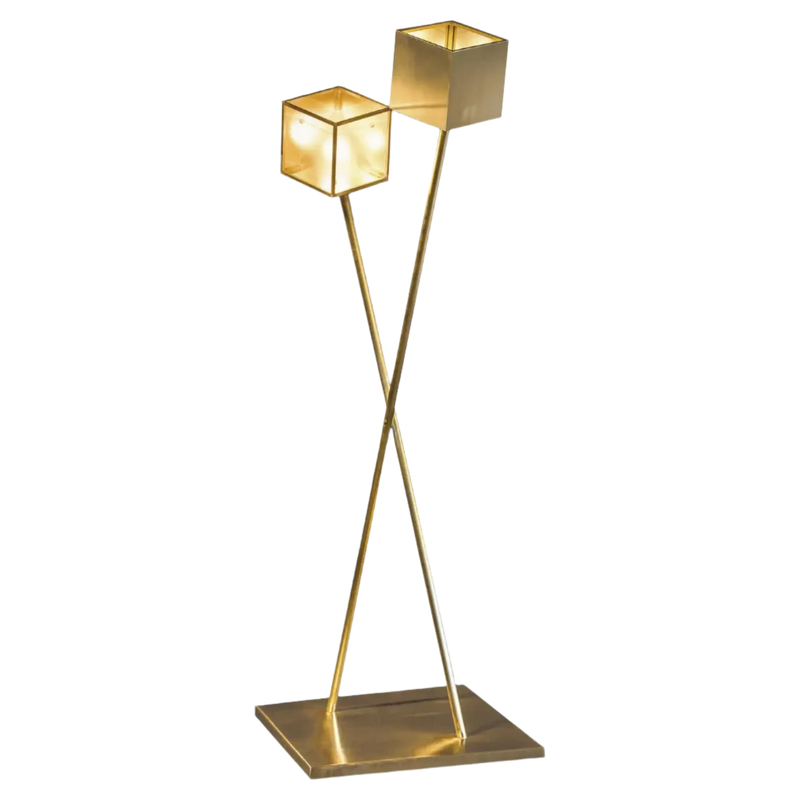 Venezia Luxury Sculptural Solid Brass Floor Lamp - Touched Interiors 