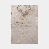 Falda Metallic Layered Luxury Rug in beige and bronze tones