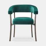 Fendente Tub Back Luxury Dining Chair in emerald velvet