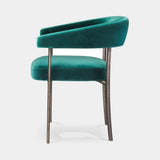 Fendente Tub Back Luxury Dining Chair, side view