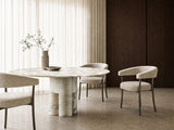 Fendente Tub Back Luxury Dining Chair in a room setting