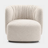 Festone Draped Back Luxury Lounge Chair, shown in Clunis wool bouclé